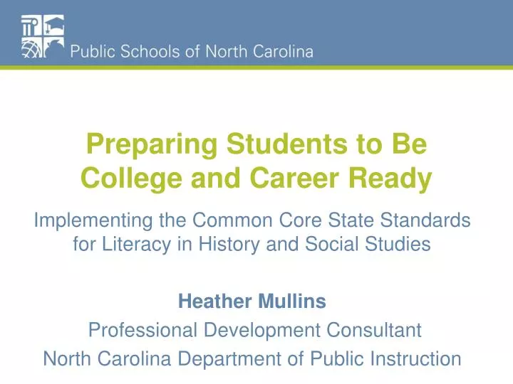 preparing students to be college and career ready