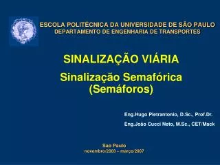 escola polit cnica da universidade de s o paulo departamento de engenharia de transportes