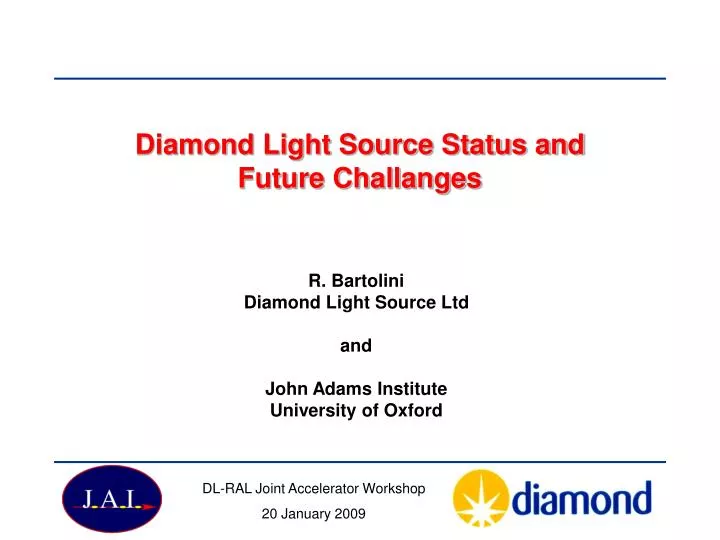 diamond light source status and future challanges