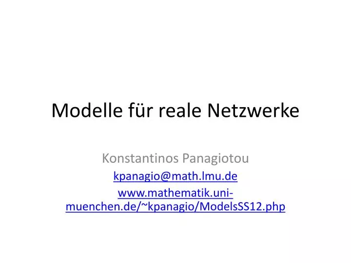 modelle f r reale netzwerke