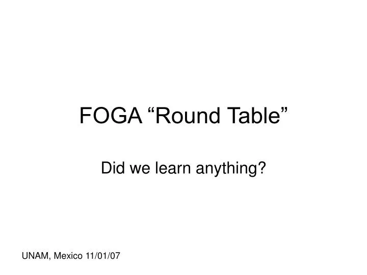 foga round table