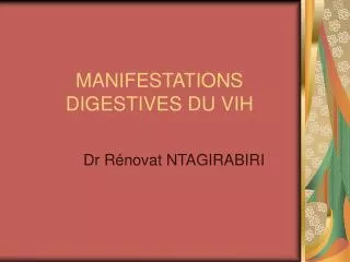 manifestations digestives du vih
