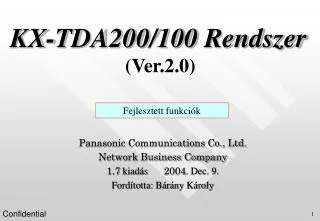 kx tda200 100 rendszer ver 2 0