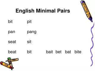 English Minimal Pairs