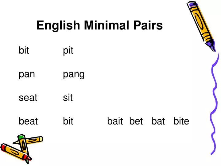 english minimal pairs