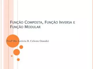 fun o composta fun o inversa e fun o modular