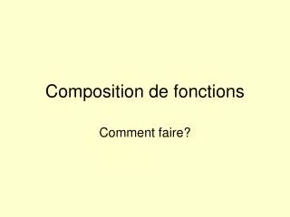 composition de fonctions