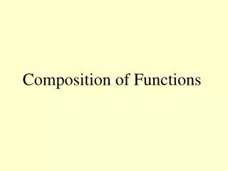 composition of functions
