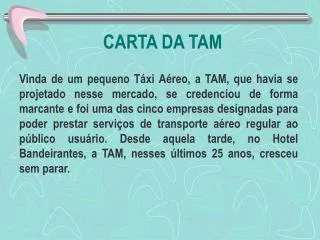 carta da tam