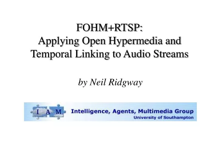 fohm rtsp applying open hypermedia and temporal linking to audio streams