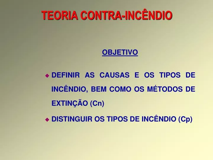 PPT - TEORIA CONTRA-INCÊNDIO PowerPoint Presentation, Free Download ...