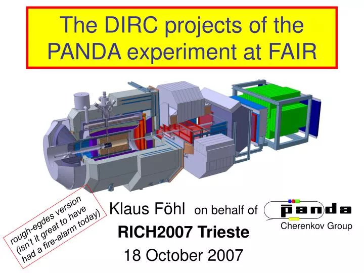 the dirc projects of the panda experiment at fair