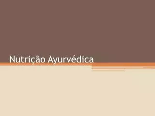 nutri o ayurv dica