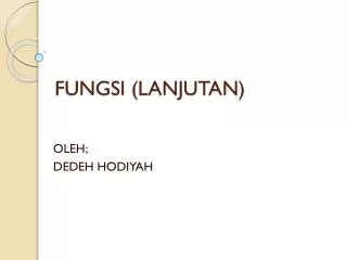 fungsi lanjutan
