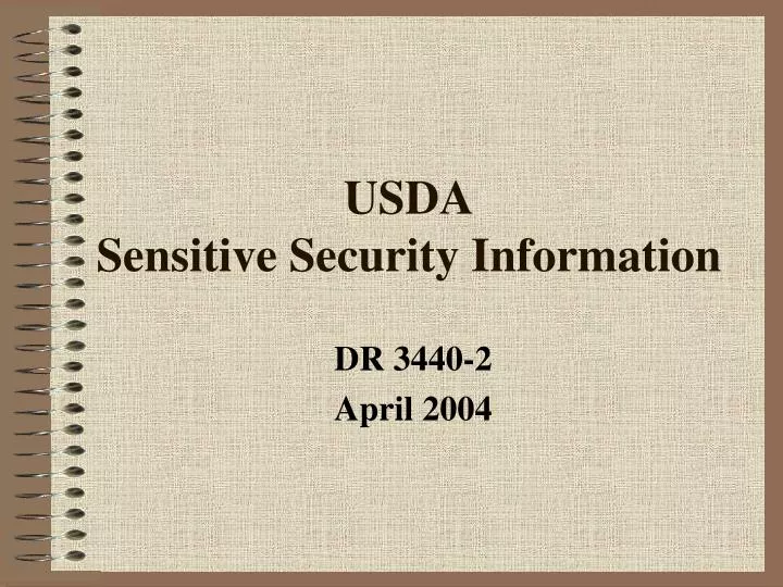 usda sensitive security information