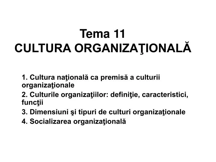 tema 11 cultura organiza ional