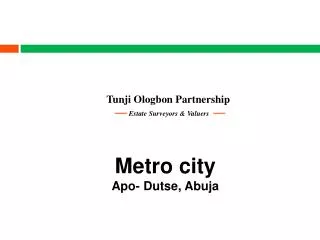 Tunji Ologbon Partnership