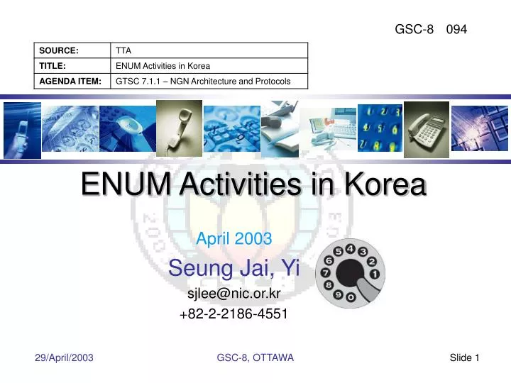 enum activities in korea