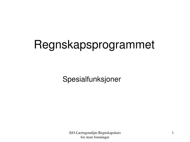 spesialfunksjoner