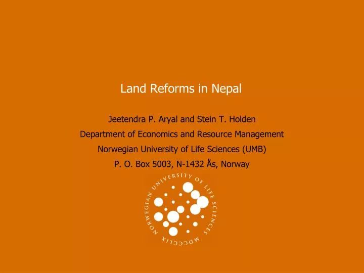 land reforms in nepal