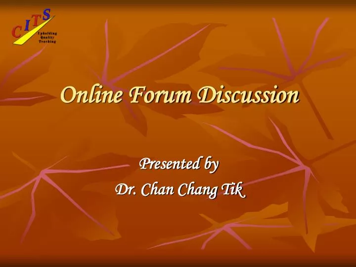 online forum discussion