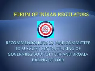 FORUM OF INDIAN REGULATORS