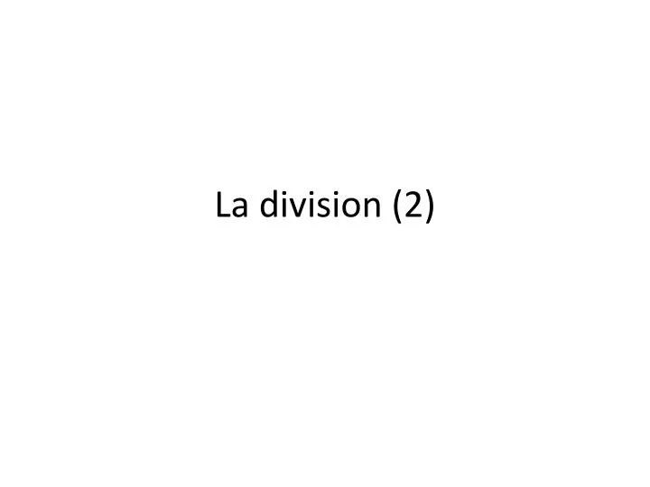 la division 2