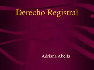 derecho registral