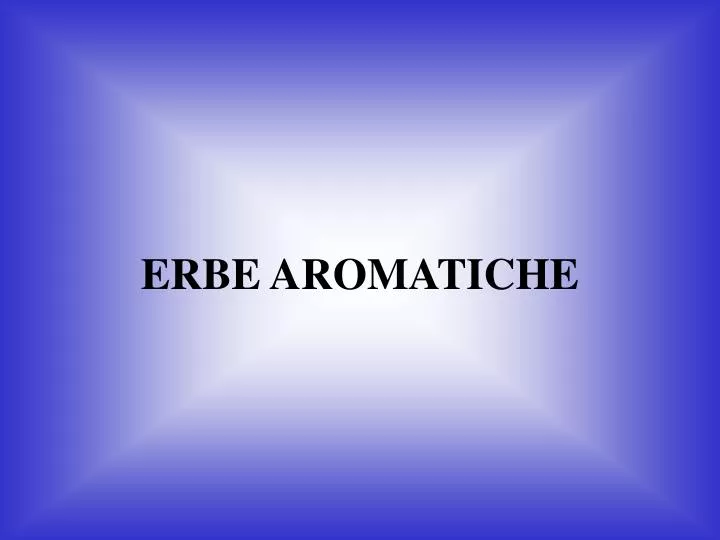 erbe aromatiche