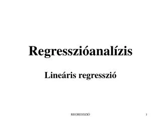 regresszi anal zis