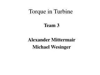 torque in turbine
