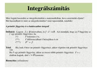 integr lsz m t s