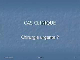 cas clinique