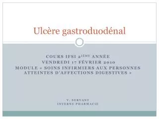 ulc re gastroduod nal