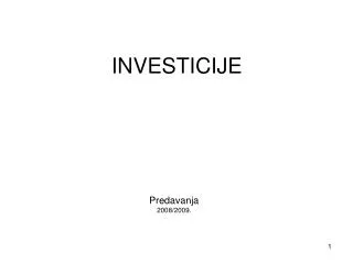 investicije