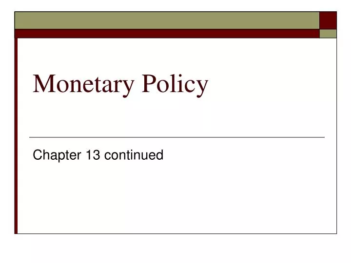 monetary policy