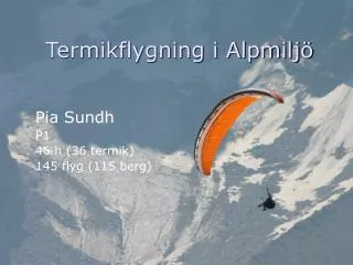termikflygning i alpmilj