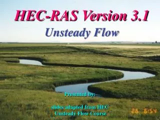 HEC-RAS Version 3.1 Unsteady Flow