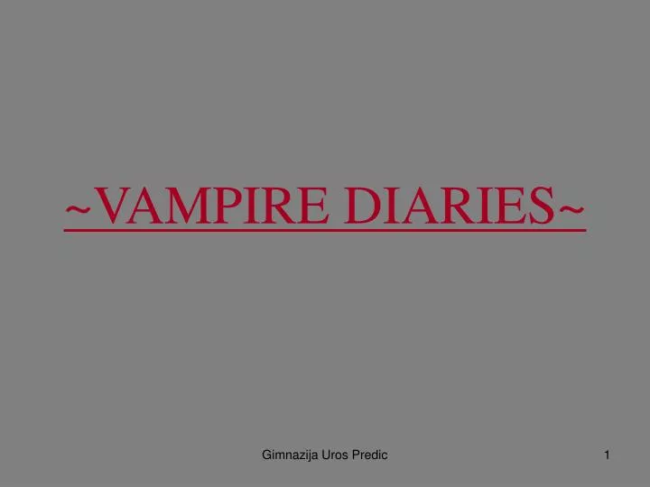 vampire diaries