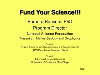 Fund Your Science!!!