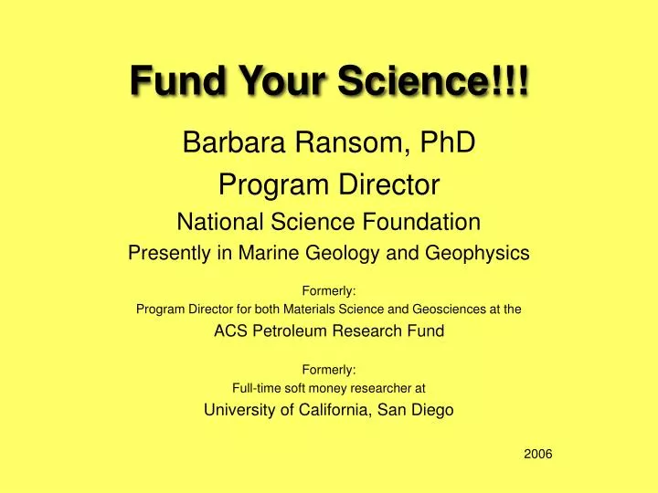 fund your science