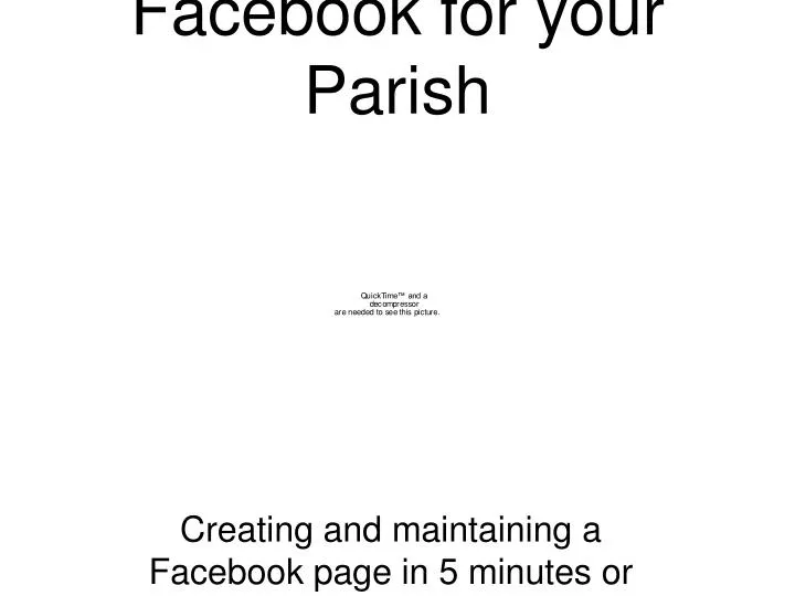 facebook for your parish