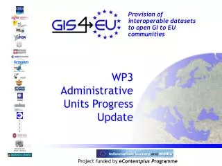 WP3 Administrative Units Progress Update