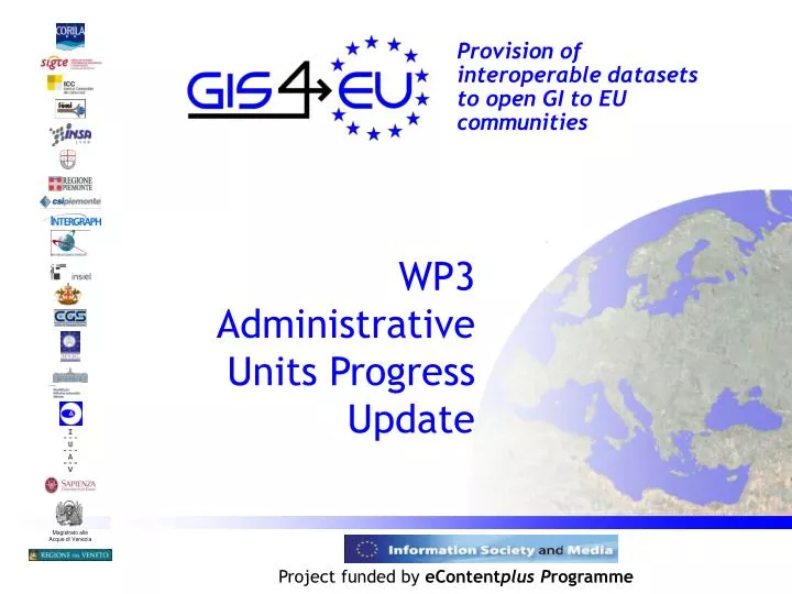 wp3 administrative units progress update
