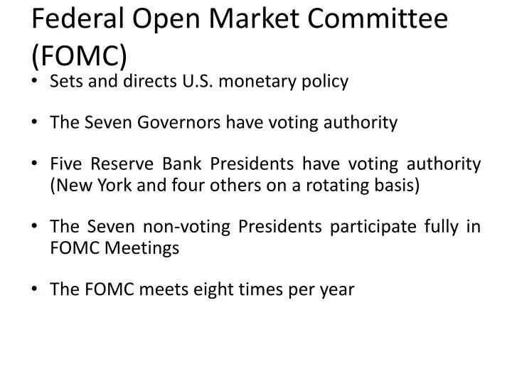 federal open market committee fomc