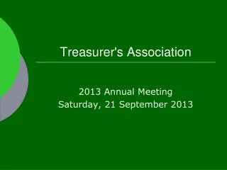 Treasurer's Association