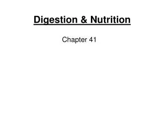 digestion nutrition