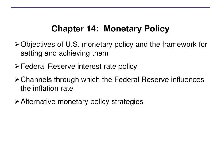 chapter 14 monetary policy