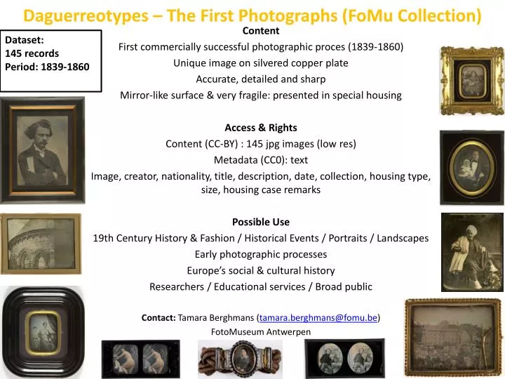 daguerreotypes the first photographs fomu collection