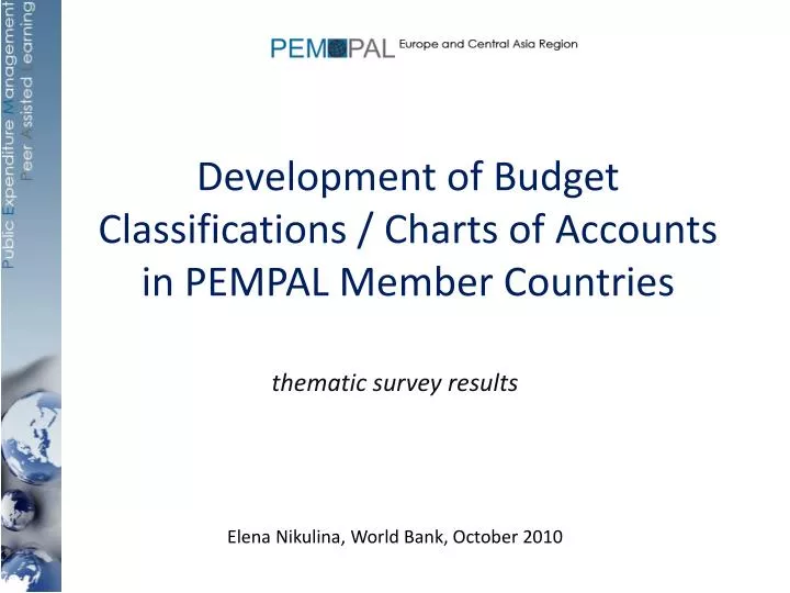 development of budget classifications charts of accounts in pempal member countries